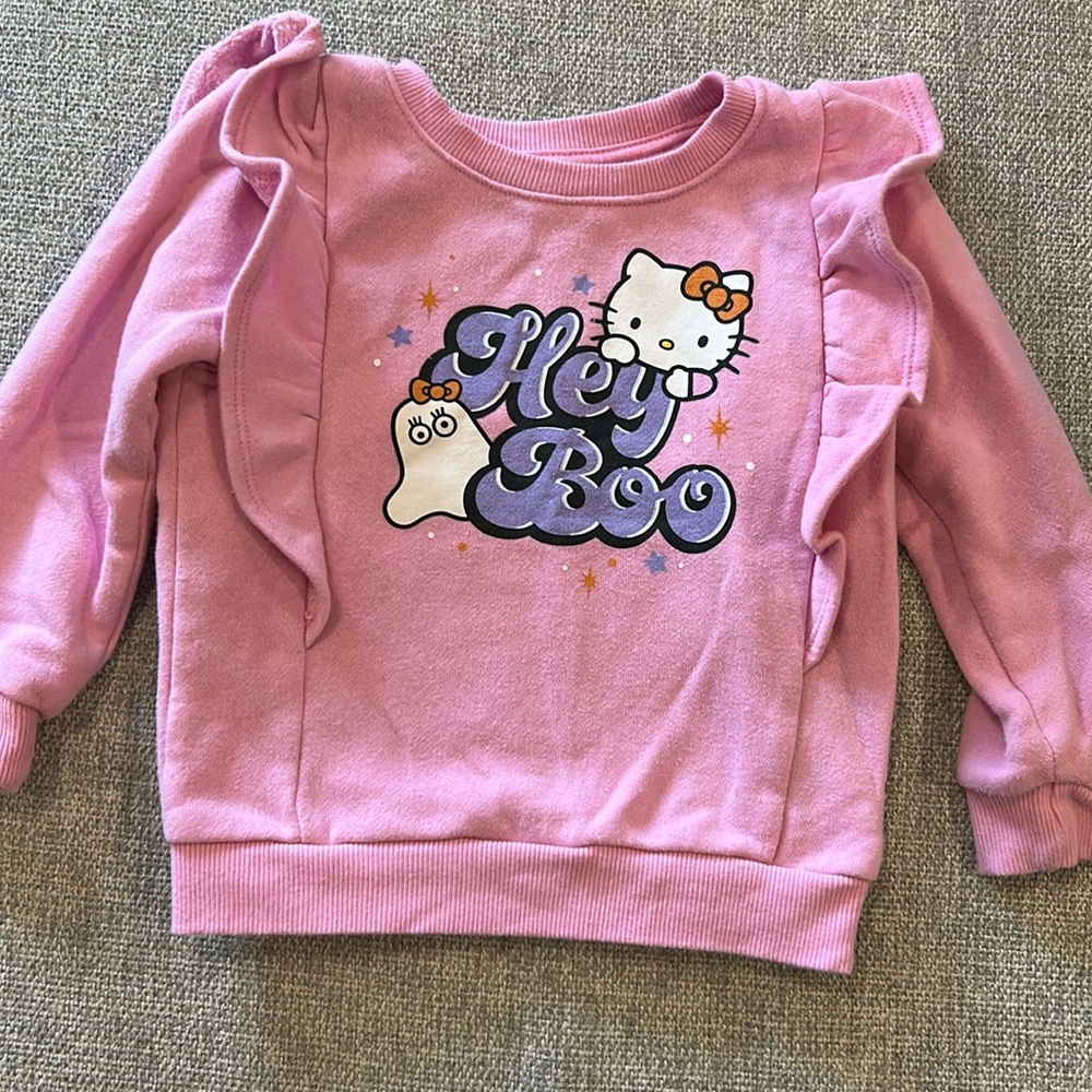 “Hey Boo” Hello Kitty Halloween crewneck sweatshirt. Size 2T